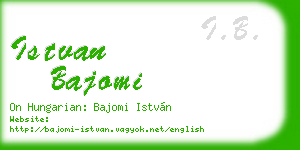 istvan bajomi business card